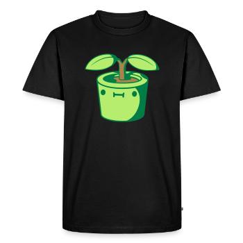 Sweet little flowerpot - Men's Premium Organic T-Shirt - black - Front - Nico (187cm)
