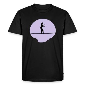 Slacklining Woman - T-shirt Premium bio Homme - noir - Devant - Nico (187cm)