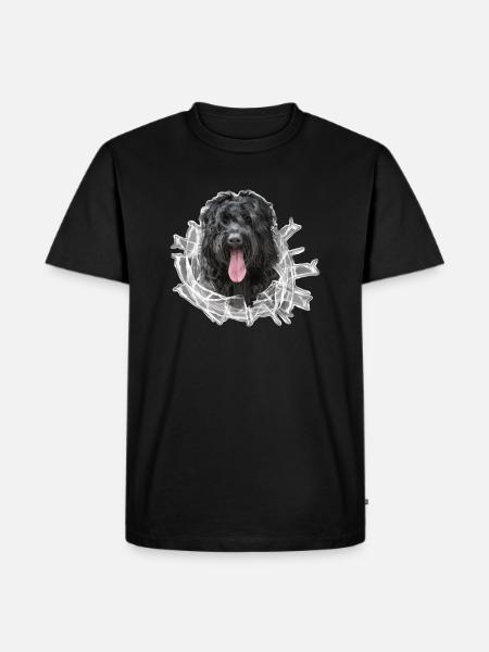 RussianBlackTerrier Glass - Men's Premium Organic T-Shirt - black