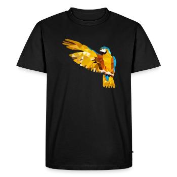 Parrot polygon bird - Men's Premium Organic T-Shirt - black - Front - Nico (187cm)