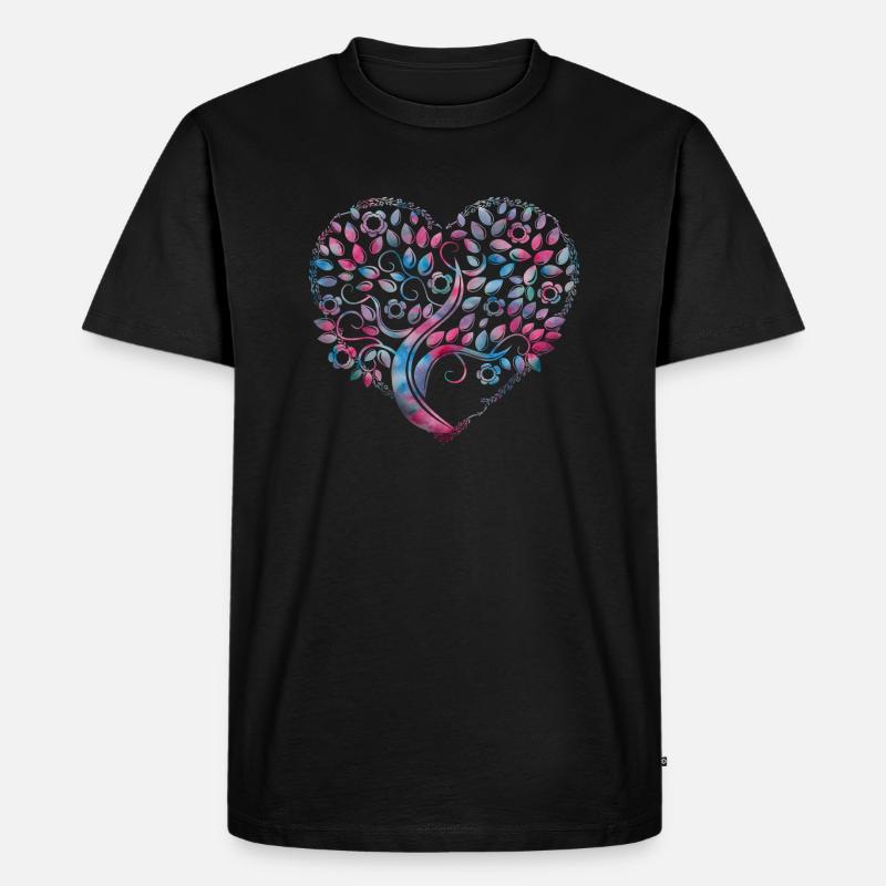 Lebens Baum - Männer Premium Bio T-Shirt - Schwarz