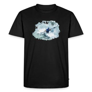 Kayak - Men's Premium Organic T-Shirt - black - Front - Nico (187cm)