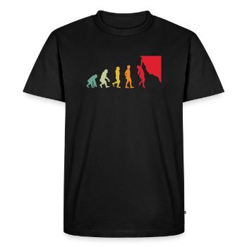 Climbing Rock Climbing Evolution Vintage - Men's Premium Organic T-Shirt - black - Front - Nico (187cm)