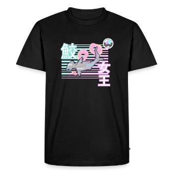 Mermaid Shark Mignon Kawaii - T-shirt Premium bio Homme - noir - Devant - Nico (187cm)