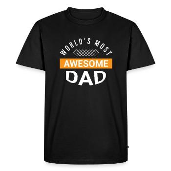 WORLD4S MOST AWESOME DAD - T-shirt Premium bio Homme - noir - Devant - Nico (187cm)