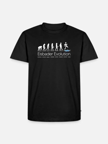 eisbader winterschwimmen evolution eiswasser - Männer Premium Bio T-Shirt - Schwarz