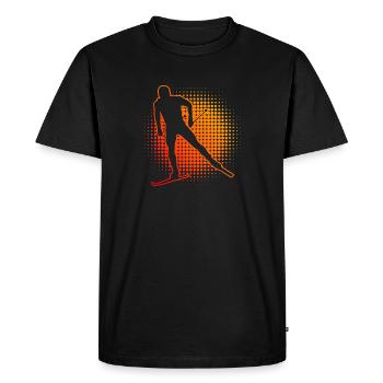Women's Cross-Country Skating Cross-Country Skiing Classic - Men's Premium Organic T-Shirt - black - Front - Nico (187cm)