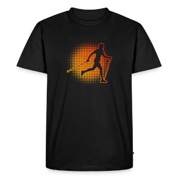 Marche Nordique Marche Dames Marche Marche Marche Nordique Marche - T-shirt Premium bio Homme - noir - Devant - Nico (187cm)