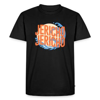 Jericho - Christian Clothing - Men's Premium Organic T-Shirt - black - Front - Nico (187cm)
