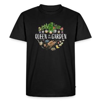 Reine du jardin - T-shirt Premium bio Homme - noir - Devant - Nico (187cm)