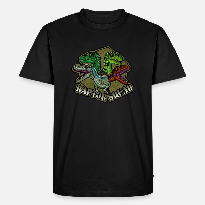 Raptor-Kader - Männer Premium Bio T-Shirt - Schwarz