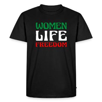 Liberté de vie des femmes - Femmes iraniennes mignonnes - T-shirt Premium bio Homme - noir - Devant - Nico (187cm)