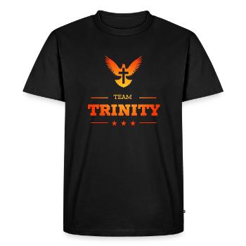 TEAM TRINITY - Men's Premium Organic T-Shirt - black - Front - Nico (187cm)