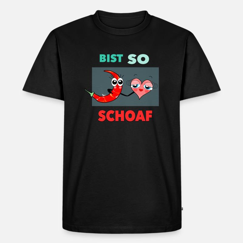 Bist so Schoaf *** - Männer Premium Bio T-Shirt - Schwarz
