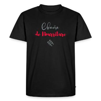 l’heure de nourriture - T-shirt Premium bio Homme - noir - Devant - Nico (187cm)