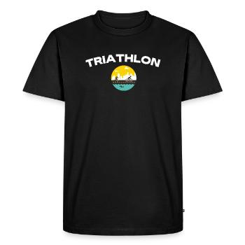 Triathlon - T-shirt Premium bio Homme - noir - Devant - Nico (187cm)