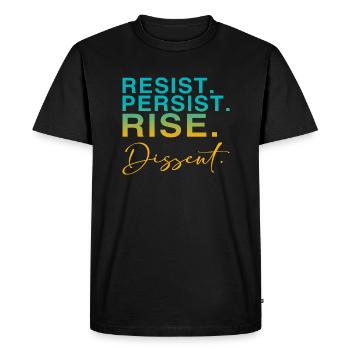 Résister. Persister. Se lever. Dissidence. - T-shirt Premium bio Homme - noir - Devant - Nico (187cm)