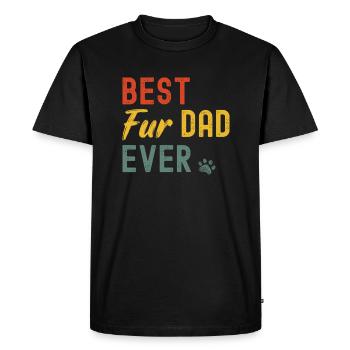 Bet Fur Dad Ever Pet Paw T Shirt - Men's Premium Organic T-Shirt - black - Front - Nico (187cm)