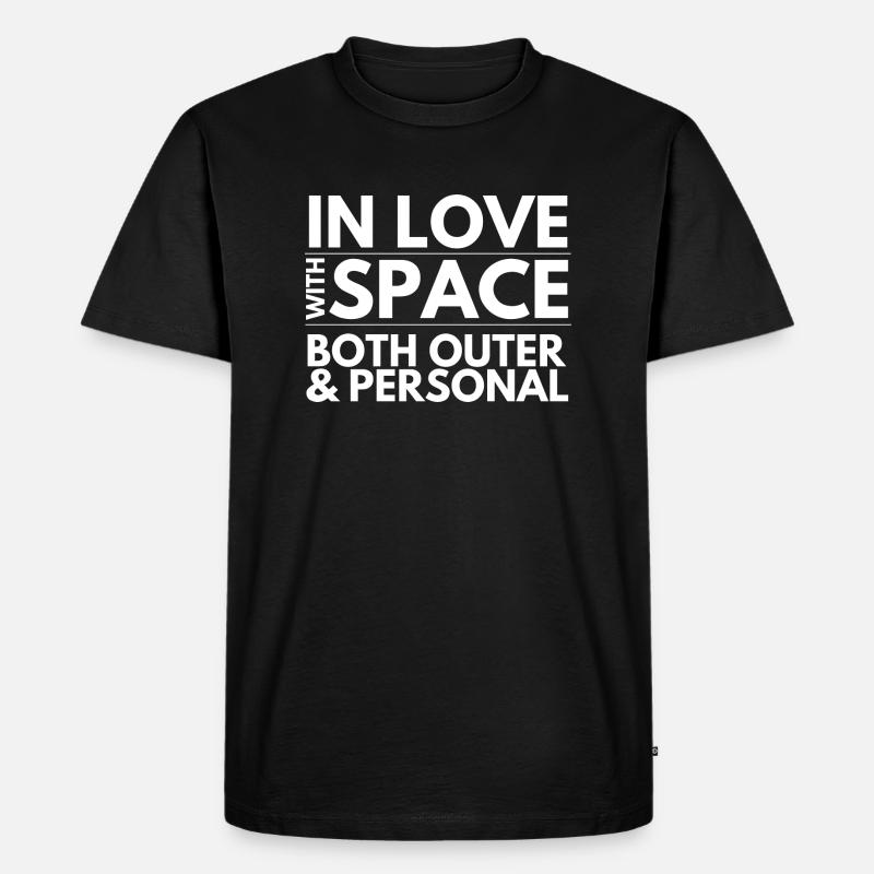 In Love with Space - Männer Premium Bio T-Shirt - Schwarz