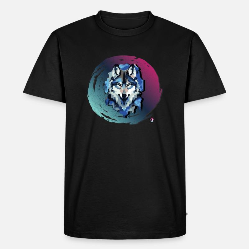 BlueWolf - Männer Premium Bio T-Shirt - Schwarz