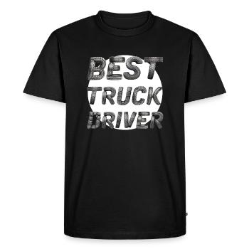 Meilleur chauffeur de camion / Lastwagen - T-shirt Premium bio Homme - noir - Devant - Nico (187cm)