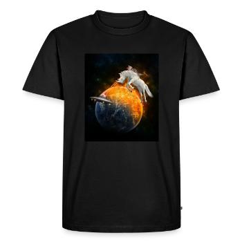 Cat Unicorn Universe Funny Funny Memes - T-shirt Premium bio Homme - noir - Devant - Nico (187cm)