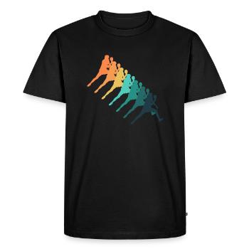 Tennis de table rétro - T-shirt Premium bio Homme - noir - Devant - Nico (187cm)
