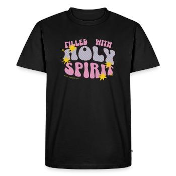 Rempli de Saint- Fou - T-shirt Premium bio Homme - noir - Devant - Nico (187cm)