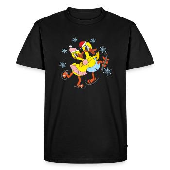 Caneton patineur - T-shirt Premium bio Homme - noir - Devant - Nico (187cm)