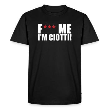 Fuck me I'm Ciotti - T-shirt Premium bio Homme - noir - Devant - Nico (187cm)