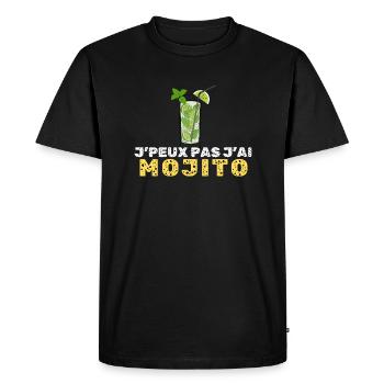 Je peux pas mojito - T-shirt Premium bio Homme - noir - Devant - Nico (187cm)
