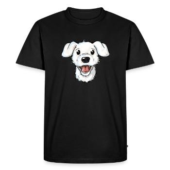 Alfred Portrait - Männer Premium Bio T-Shirt - Schwarz - Vorne - Nico (187cm)