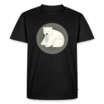 Cute polar bear - Men's Premium Organic T-Shirt - black - Front - Nico (187cm)