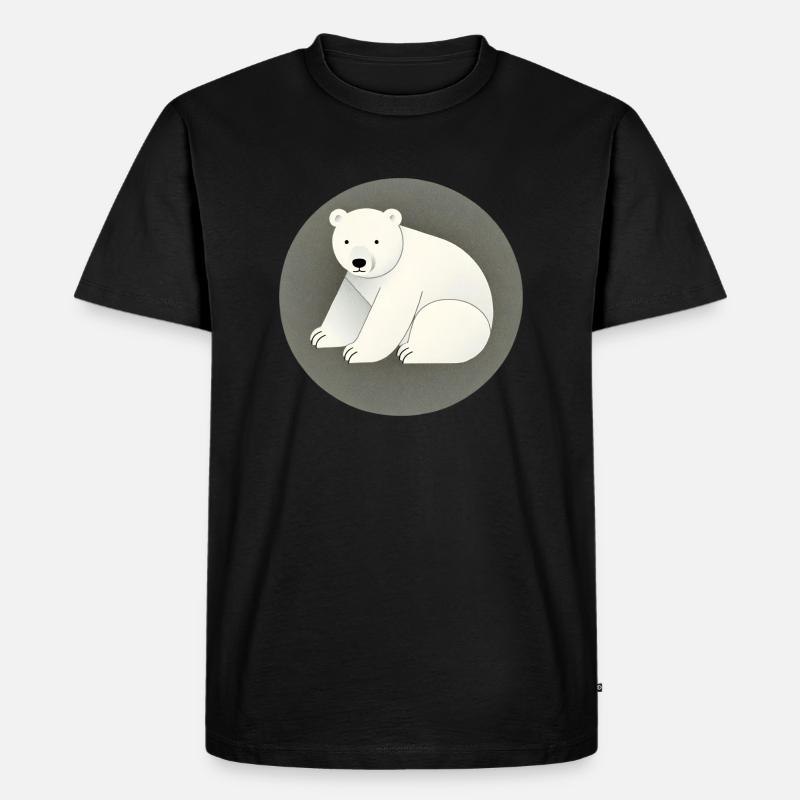 Süßer Eisbär - Männer Premium Bio T-Shirt - Schwarz