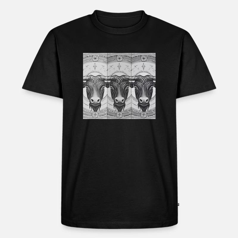 Sternzeichen Widder - Männer Premium Bio T-Shirt - Schwarz