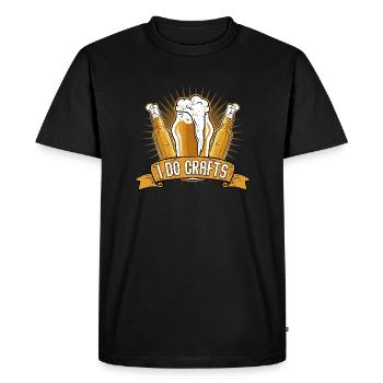 Je fais de l’artisanat Bière artisanale Brasseur Homebrew - T-shirt Premium bio Homme - noir - Devant - Nico (187cm)