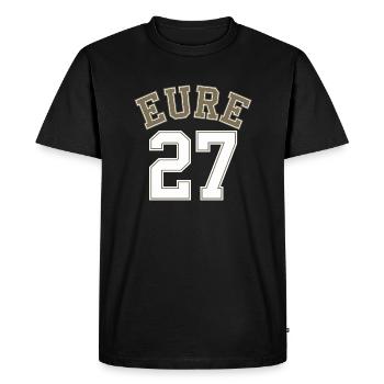 Eure 27 - T-shirt Premium bio Homme - noir - Devant - Nico (187cm)