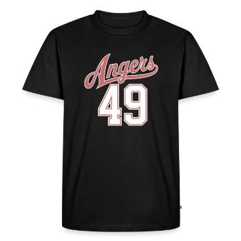 Angers 49 - T-shirt Premium bio Homme - noir - Devant - Nico (187cm)