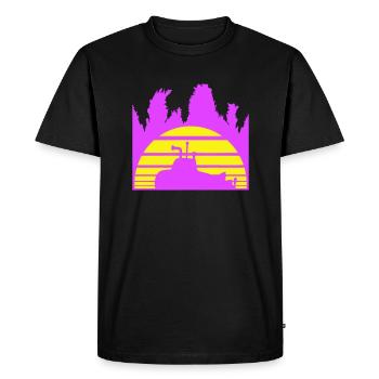 Plongée sous-marine Bateau sous-marin - T-shirt Premium bio Homme - noir - Devant - Nico (187cm)