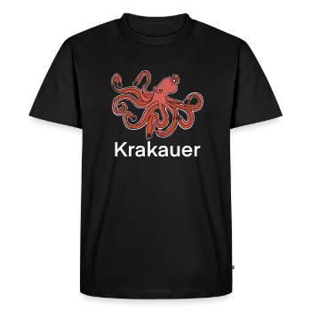 Jeu de mots à Cracovie - T-shirt Premium bio Homme - noir - Devant - Nico (187cm)