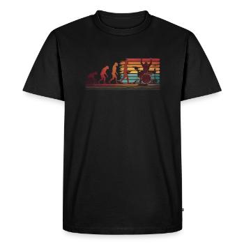 Batteur Evolution Drums - Men's Premium Organic T-Shirt - black - Front - Nico (187cm)