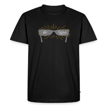 be stylish mit einer Sonnenbrille - Männer Premium Bio T-Shirt - Schwarz - Vorne - Nico (187cm)