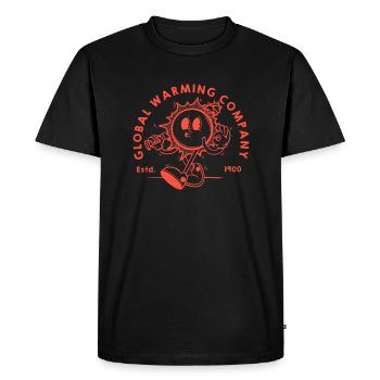 Global warming 2 - T-shirt Premium bio Homme - noir - Devant - Nico (187cm)