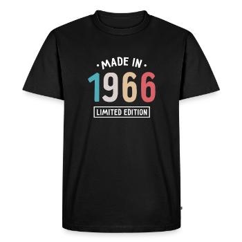 Made in 1966 - Limited Edition - Year of birth - Men's Premium Organic T-Shirt - black - Front - Nico (187cm)