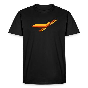 stripe - Men's Premium Organic T-Shirt - black - Front - Nico (187cm)