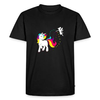 Enchanted pony - Men's Premium Organic T-Shirt - black - Front - Nico (187cm)