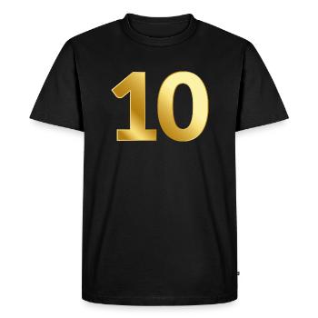 10 Anniversaire Anniversaire, Anniversaire Cadeau Anniversaire - T-shirt Premium bio Homme - noir - Devant - Nico (187cm)