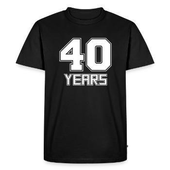 40 ans - T-shirt Premium bio Homme - noir - Devant - Nico (187cm)