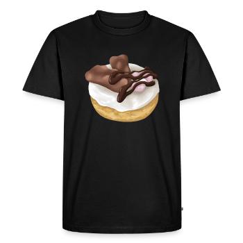 Donut Marshmallow - Men's Premium Organic T-Shirt - black - Front - Nico (187cm)