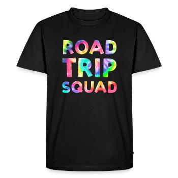 Road trip Voyage en groupe Vacances en voiture en famille - T-shirt Premium bio Homme - noir - Devant - Nico (187cm)